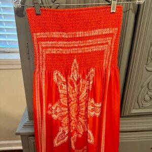 Mandarin Orange Sundress, size Large/Tall